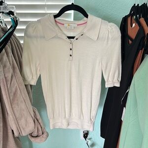 Boden Cream Puff Sleeve knit Top
